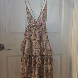Y2K Wet Seal Floral Tiered Mini Dress